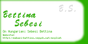 bettina sebesi business card